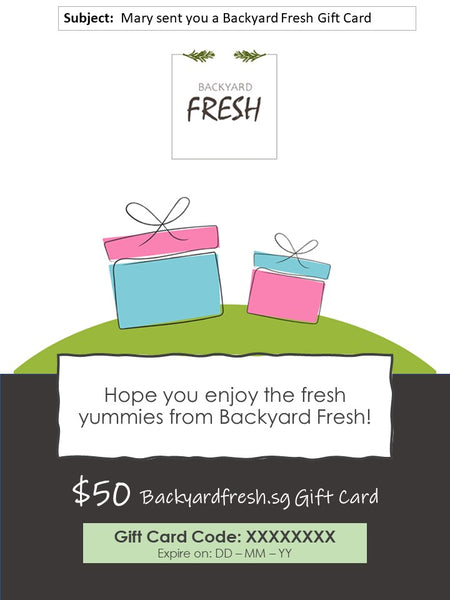 Backyard Fresh Gift Card